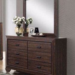 6 Drawer Dresser + Mirror