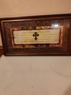 Beautiful frame prayer frame religious beautiful spiritual frame 24x16 excellent conditions brand new asking $20