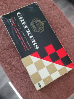 Vintage 1960 Checkers & 5 other Board Games