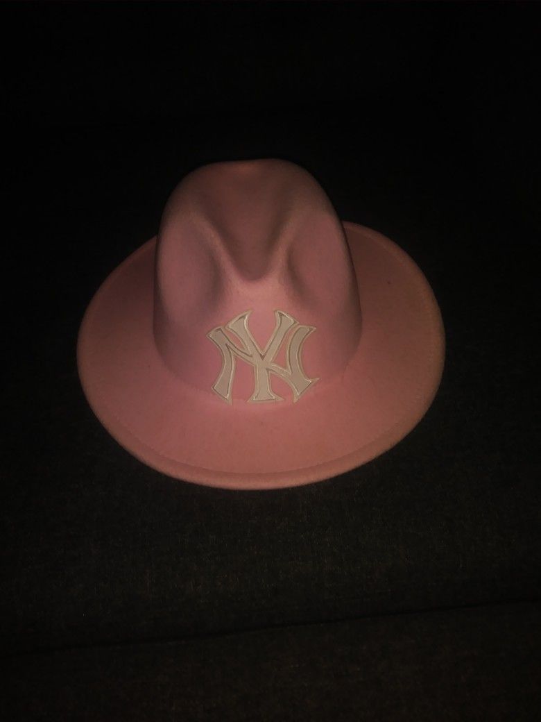 Pink Cotton And Polyester Cowgirl Hat