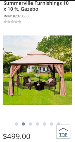 New In Box Beautiful Gazebo Including High Quality Bug Protector Mesh