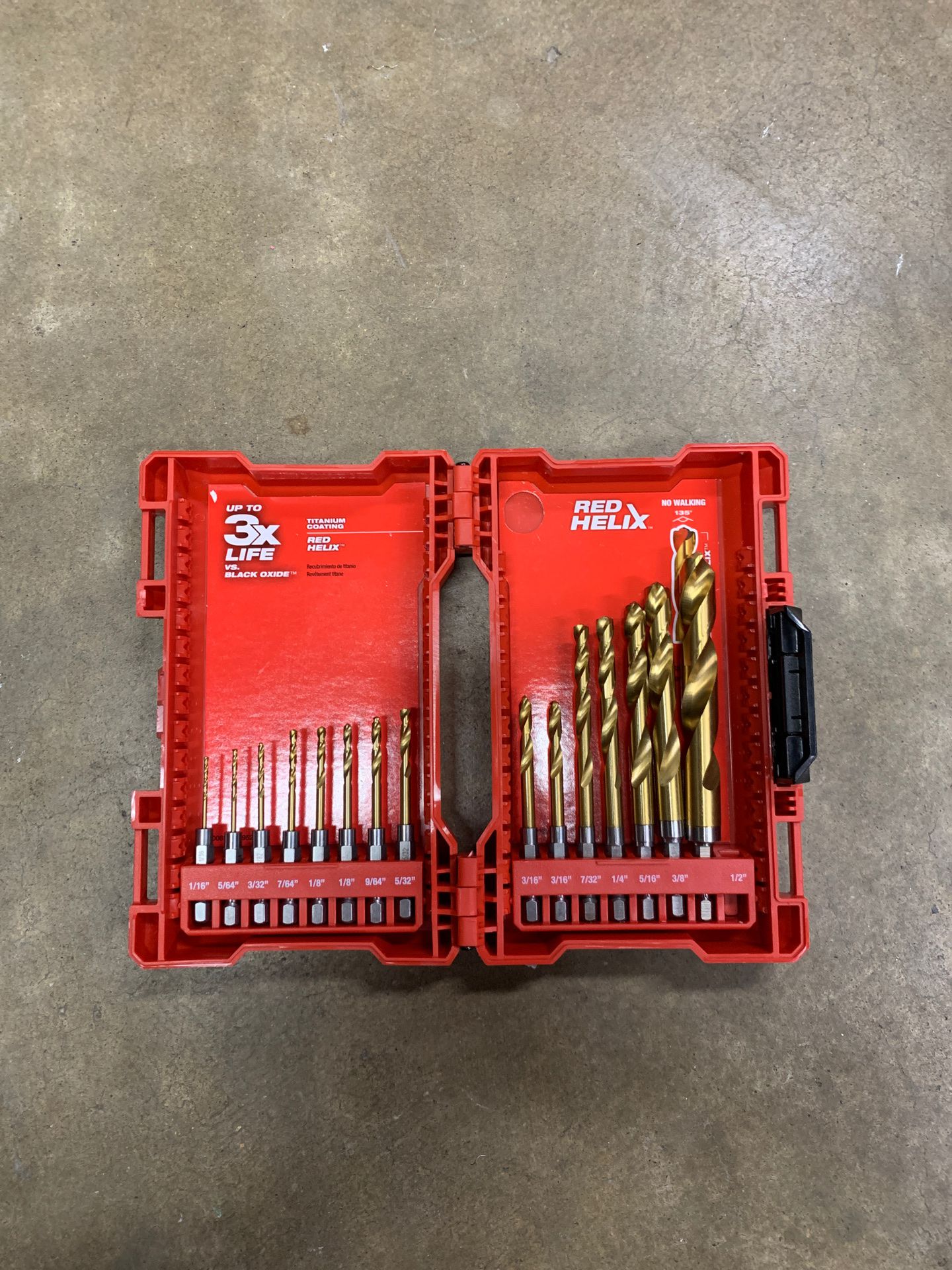 Milwaukee Red Helix drill bits 48-89-4630 15pc