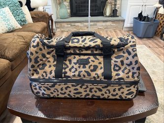 CALPAK Leopard Print Duffel Bag