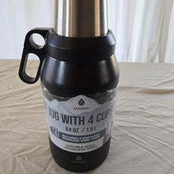 Manna 64oz. Stainless Steel Jug w/ Cup