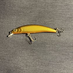 3in Gold Shallow Diving Jerkbait For Bass & Trout Fishing Lure