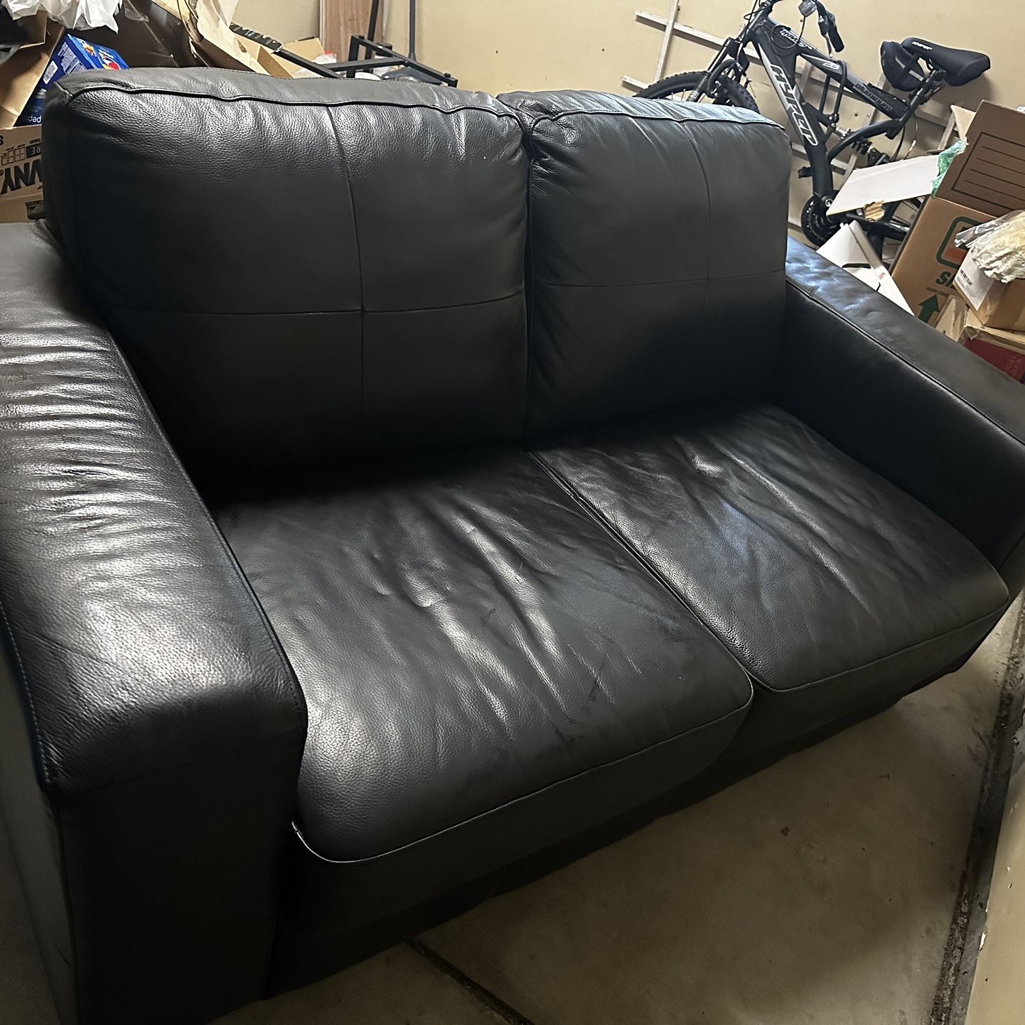 Ikea Leather Couch (Move Out Sale, Needs to Asap)