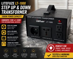 1000VA Step Up & Down Transformer 110V / 220V Voltage Converter