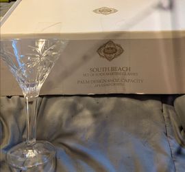 Shannon Crystal South Beach Martini Glasses Set of 4