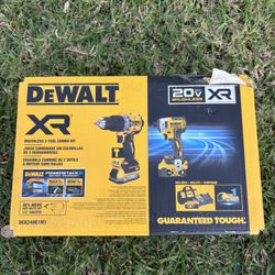 DEWALT 20V MAX XR Cordless Hammer Drill Driver and Impact Drive Combo Kit, Batteries and Charger Included (DCK249E1M1)