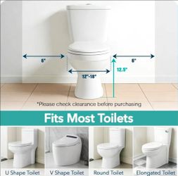 Toilet Safety Rails for Seniors, Heavy Duty Toilet Safety Frame with Adjustable Height & Width, 350 lb Toilet Handles for Elderly and Disabled, Handic