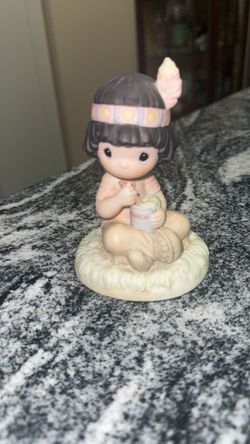 1991 Enesco Precious Moments "Lord Keep Me In Teepee Top Shape" Figurine