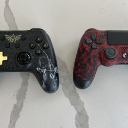 Nintendo Switch & Sony PlayStation 4 PS4 Controllers