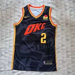 NBA Oklahoma City Thunder No.2 Shai Gilgeous-Alexander Navy Jersey 