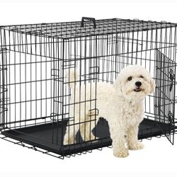 New In Box Medium Large Dog Cage With Removable Floor Tray & 2 Doors Collapsable Portable Puppy Dog Crate