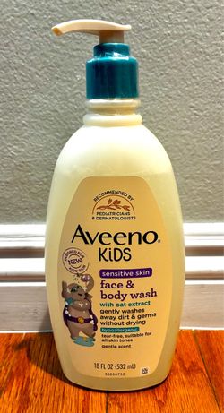 Aveeno Kids Face & Body Wash Sensitive Skin, 18 oz