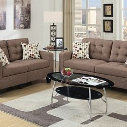 Brand New Light Coffee Sofa And Love Seat