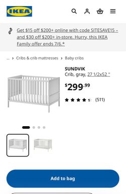 FREE IKEA SUNDVIK Toddler bed