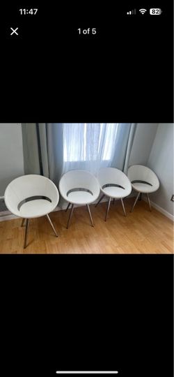Faux leather dining chair