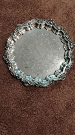 Vintage Wallace Silver Plated Chippendale Style Platter