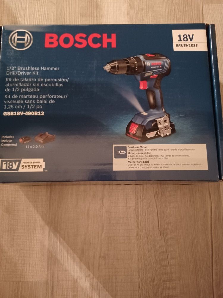 Bosch 18 Volt 1/2 In. Hammer Drill Driver Kit