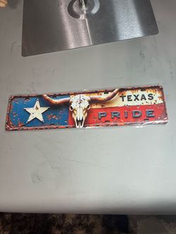 Texas Pride with Longhorn sign