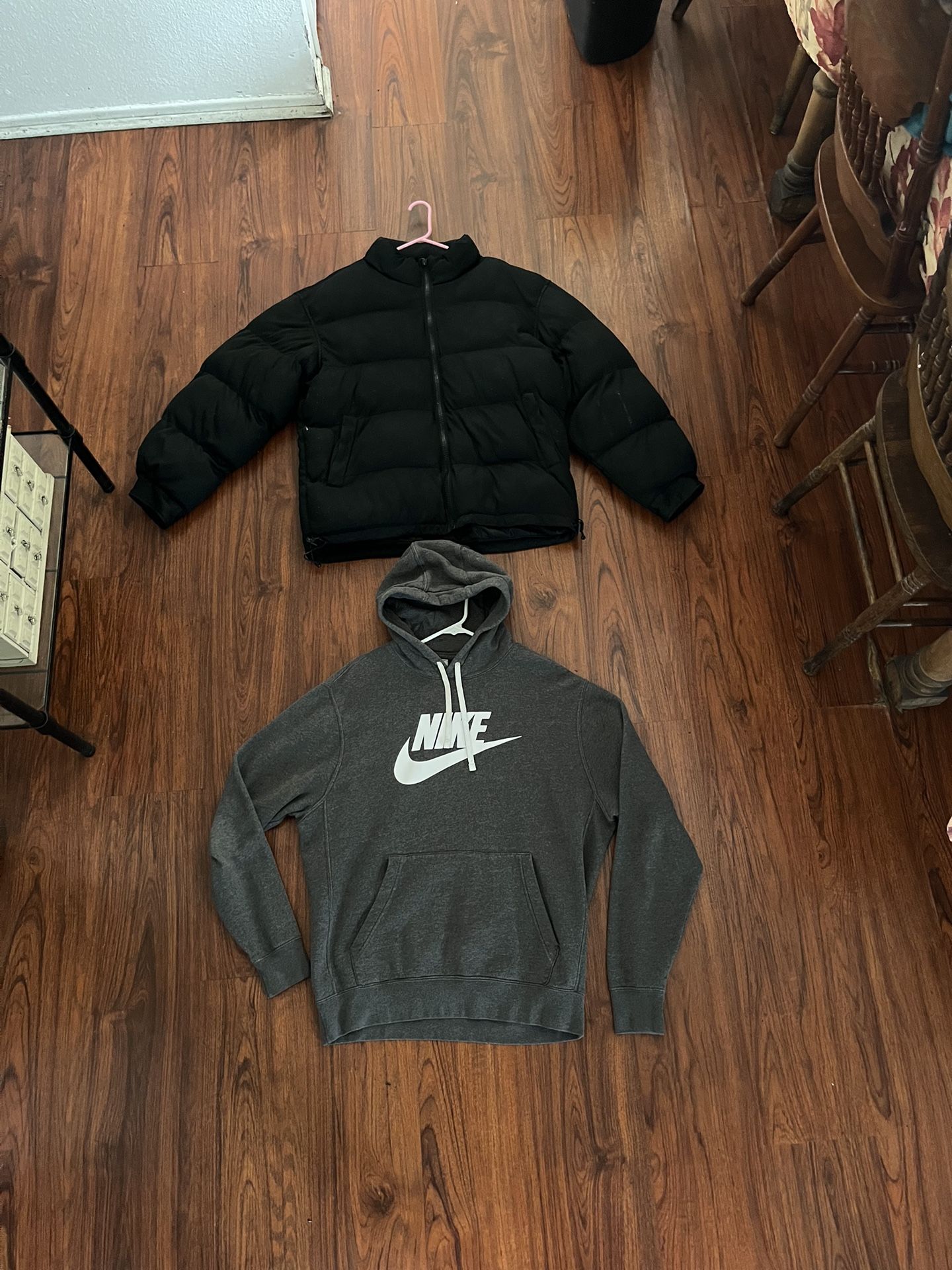 Men’s Nike Hoodie And Puffer Jacket Size L