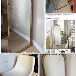 Floor Mirror (1)  Counter Stools (2)