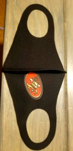 San Francisco 49rs Face Mask..Adult Size..Light weight nylon..Brand New!