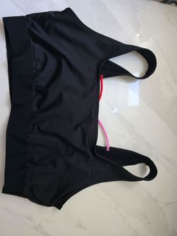 Black One-Piece Swimsuit with Colorful Straps