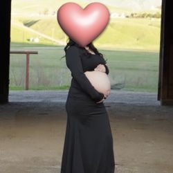 Black Maternity Dress L
