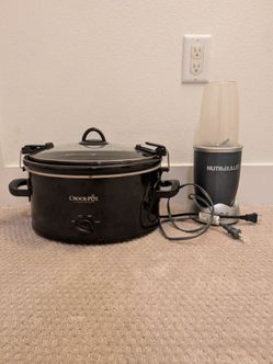 Large Black Crockpot & Nutribullet