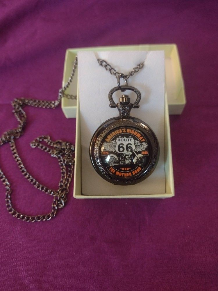 Route 66 Harley Davidson Small Pocket Watch