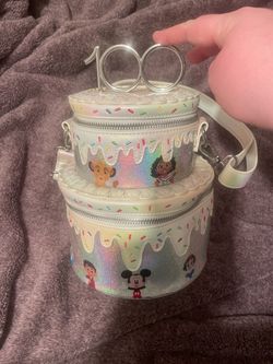 Disney 100 Two Tier Birthday Cake crossbody Loungefly