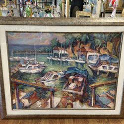 Lahaina Harbor by Manfred Kahnert 42x34