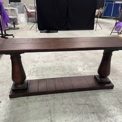 Dark Wood Console Table