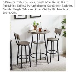 3 piece bar table