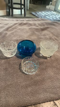 Set of 4 Vintage Glass Bowls