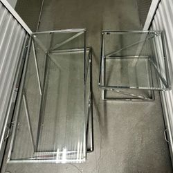 Glass Coffee Table & End Table