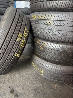 18” tires bridgestone 235/60/18 semi new with free installation $350