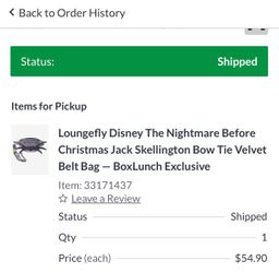 Loungefly Nightmare Before Christmas Velvet Belt Bag