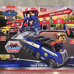 Paw Patrol Big Truck Pups, Truck Stop HQ, 3ft. Wide Transforming Playset, Action Figures, Toy Cars