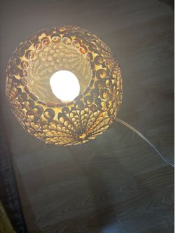 Handcrafted Decorative Shell Globe Lamp   Snow  GLOBES