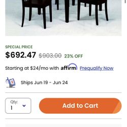 Five Piece Dining Set 