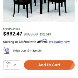 Five Piece Dining Set 