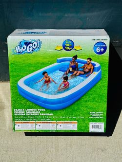 New H2OGO Inflatable Family Pool 10ft - Bench Seat, 338 Gal