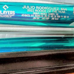 Julio Rodriguez limited Edition Rookie Of The Year Bat