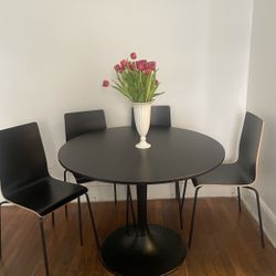 IKEA Docksta Dining Table with Martin Chairs – Sleek & Modern Set