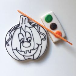 Paint my pumpkin cookie.