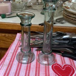 (2).  Candle Holders, Numbered 9&10 On Bottom 