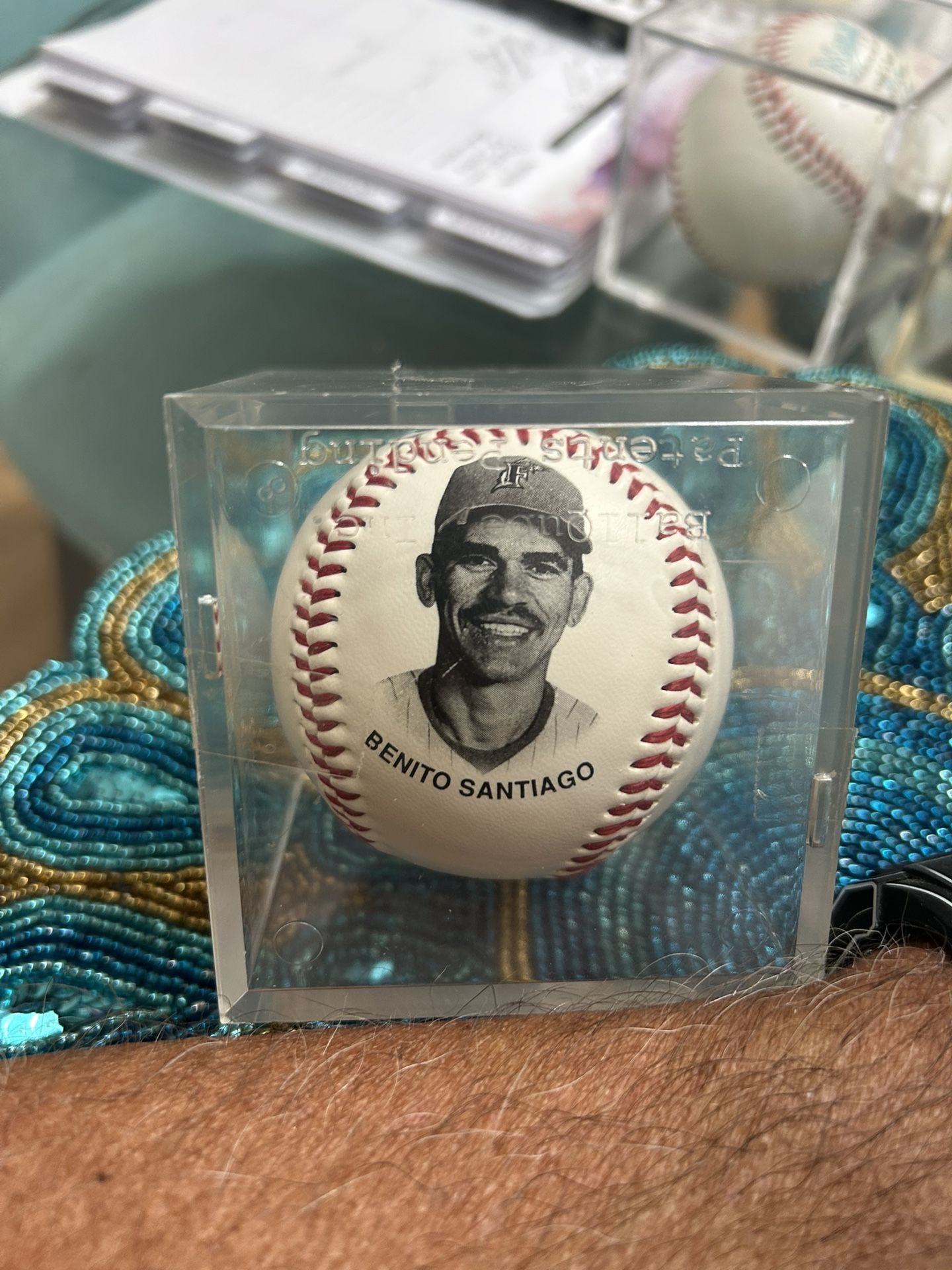 Vintage 1993 Florida Marlins Signed Benito Santiago Commemorative Baseball